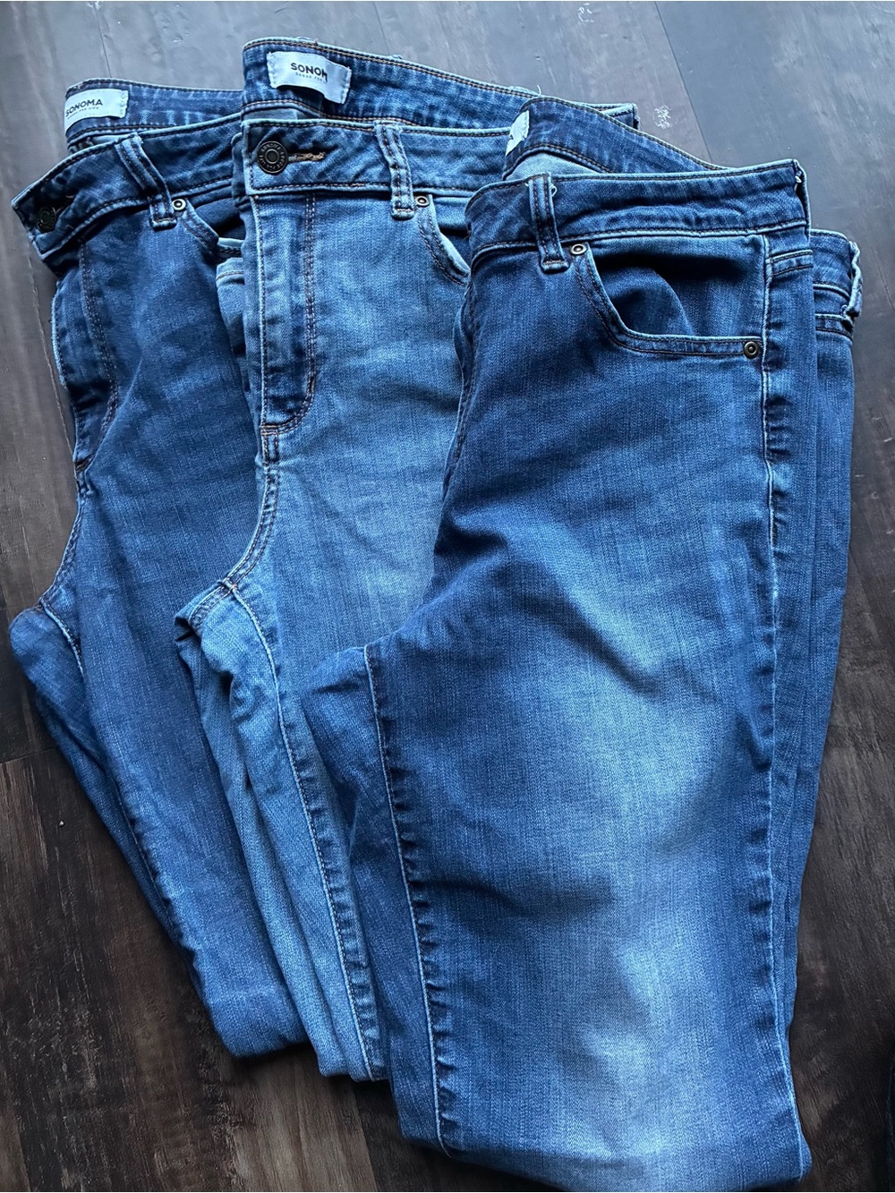 Sonoma Blue Skinny Jeans Trio